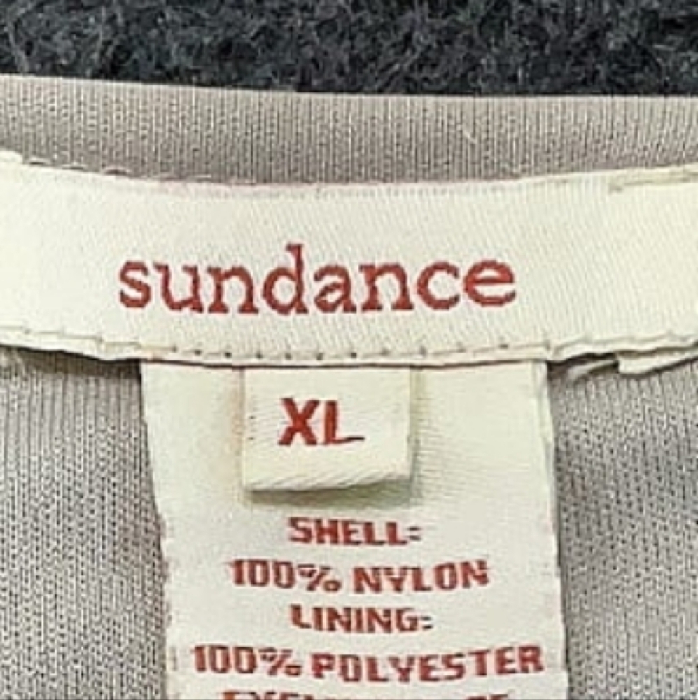 Sundance Sequin & Macrame Pullover Short Sleeve Top, XL, Taupe - Picture 3 of 4